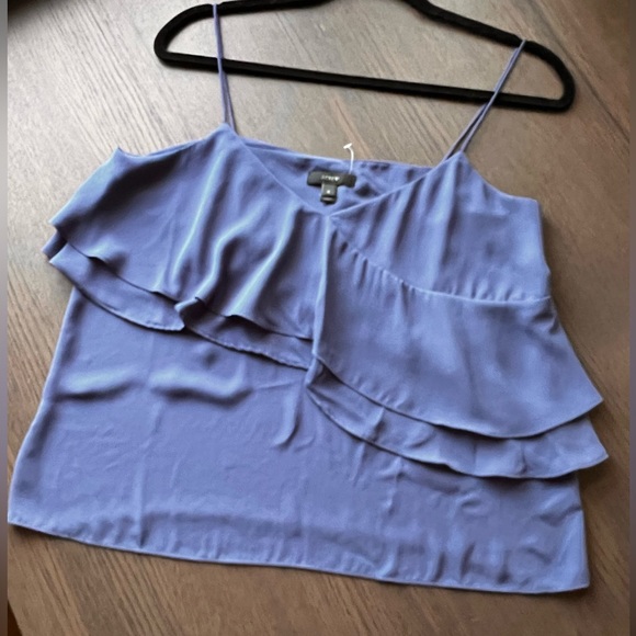 NWOT J.Crew Drapey Ruffle Cami Sz 8 - Picture 2 of 3